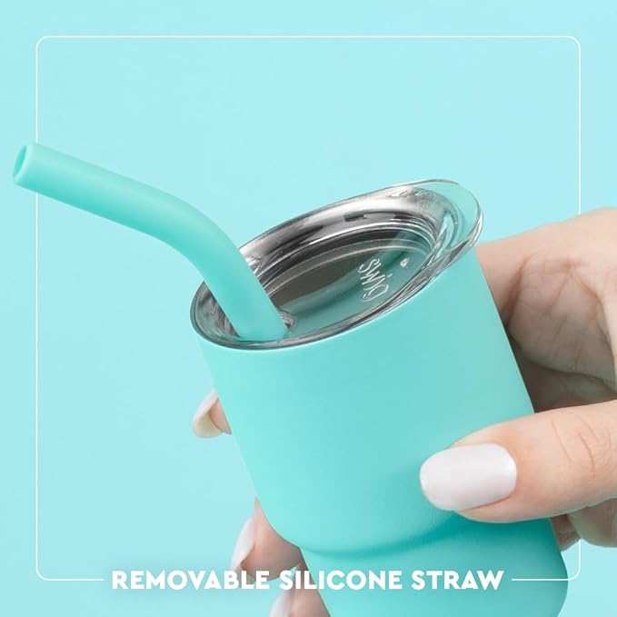 Swig Life Swig Shots Insulated Tumbler 2oz, Stainless Steel Mini Tumbler with Lid and Silicone Straw, Double Wall & Vacuum Sealed, Mini Tumblers for Shots (Easter Bunny)