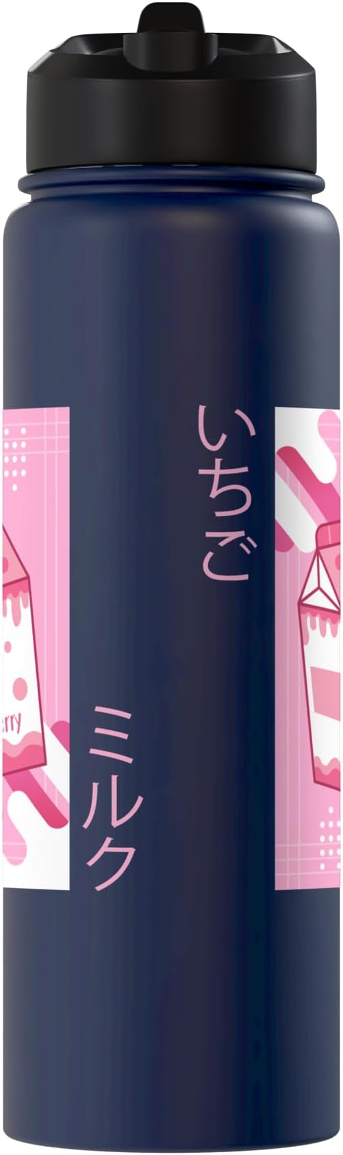 Strawberry Milkshake Tshirt Japanese Otaku Anime Kawaii Stainless Steel Insulated Water Bottle