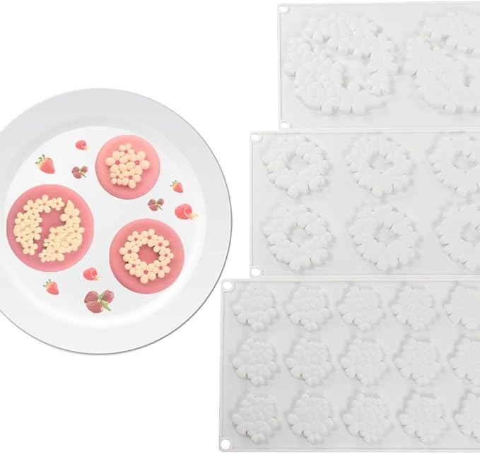 Flower Cloud Shaped Donut Silicone Mold Fondant Cake Mold DIY Chocolate Baking Tools Cake Decoration Accessories Bakeware (Cloud Flower L_11.84 X7 X0.4 inch)