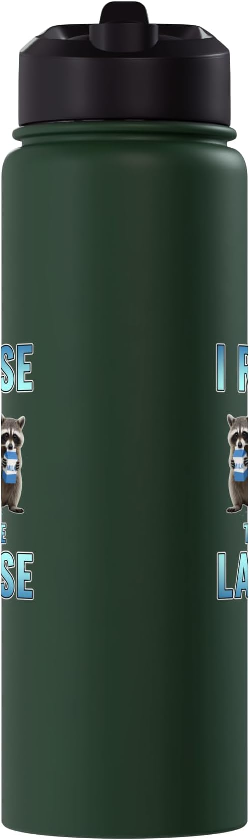 I Refuse To Tolerate Lactose Funny Raccoon Humor Stainless Steel Insulated Water Bottle