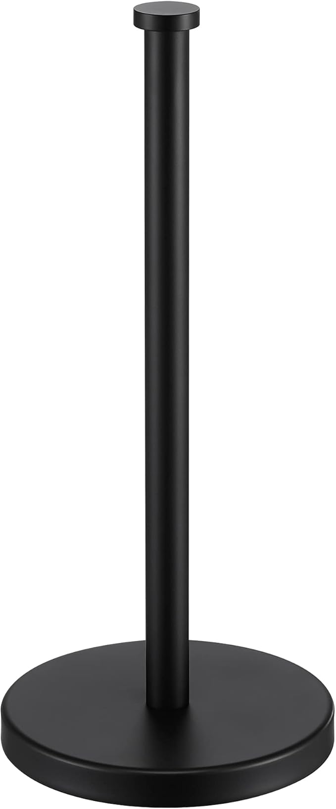 KES Black Paper Towel Holder Countertop Paper Towel Stand Kitchen Standing Paper Towel Roll Holder with Weighted Base for Standard or Mega Rolls SUS304 Stainless Steel Matte Black, KPH202S14B-BK