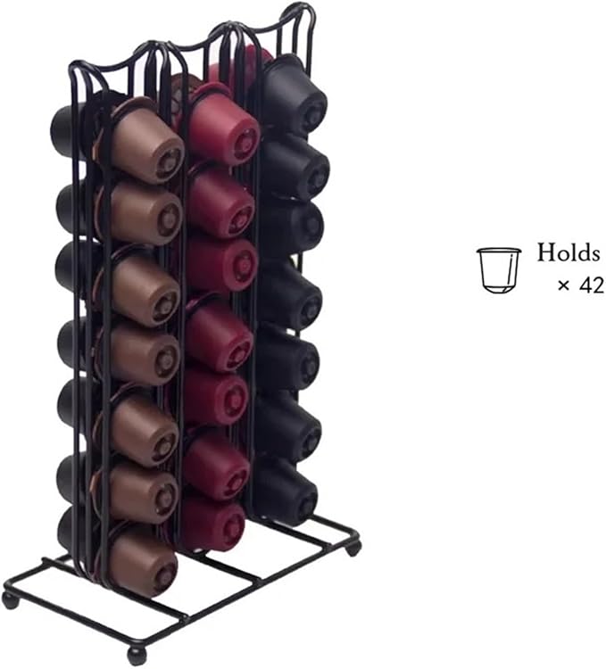 Coffee Capsule Holder Rotating Coffee Pod Rack Carousel Storage Capsule Stand Holder, Compatible For Dolce Gusto,(Black 1pcs)
