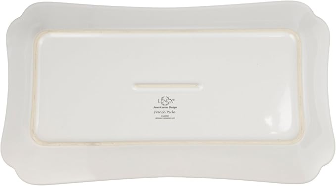 Lenox French Perle Hors D'Oeuvre Tray, 13.5-Inch, White -