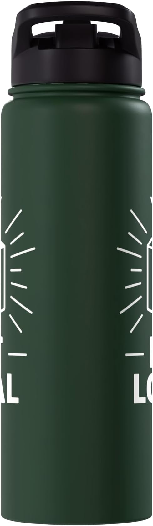Funny Eat Local Milk Carton Minimalist Saying Stainless Steel Insulated Water Bottle