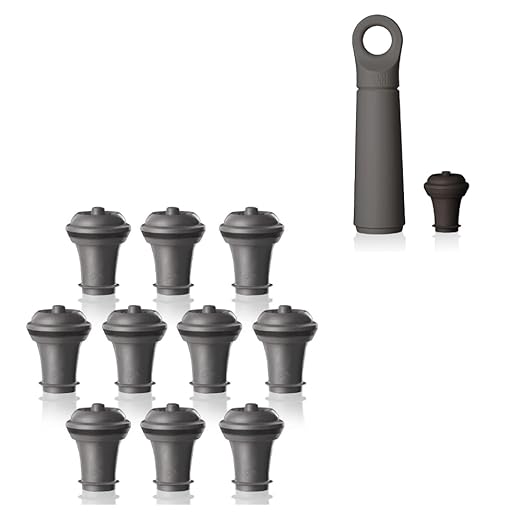 Vacu Vin Wine Saver Bundle – 11 Stoppers & Vacuum Pump for Fresh Wine