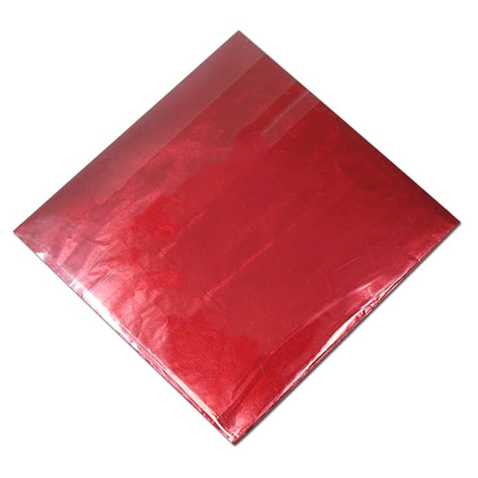 PABCK 500 Pcs 5 Colors Chocolate Candy Wrappers Aluminium Foil Wrapping Papers Square Sweets Lolly Paper Food Tin Foil Wrapper for Candy Packaging Decoration (3.15x3.15 inches)