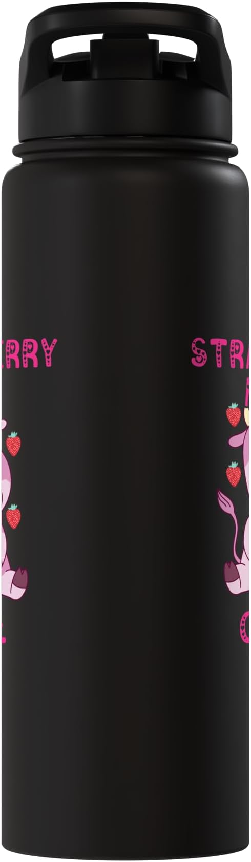 Strawberry Milk Girl Japanese Strawberry Shake Cute Pink Cow Stainless Steel Insulated Water Bottle