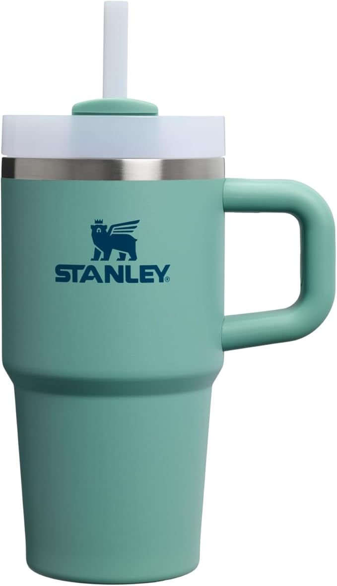 STANLEY Quencher H2.0 Tumbler with Handle and Straw 20 oz | Flowstate 3-Position Lid | Cup Holder Compatible for Travel | Insulated Stainless Steel Cup | BPA-Free | Spring Green