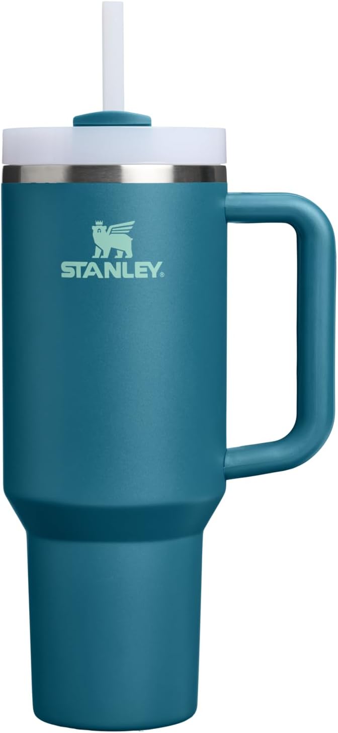 STANLEY Quencher H2.0 Tumbler with Handle and Straw 40 oz | Flowstate 3-Position Lid | Cup Holder Compatible for Travel | Insulated Stainless Steel Cup | BPA-Free | Coastal Teal