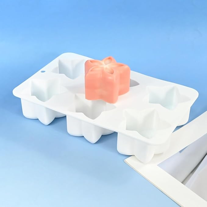 Flower Mousse Cake Mold, Food Grade Silicone Chocolate Dessert Baking Molds for Family Party Baking Pan (E_Pentagonal Flower)