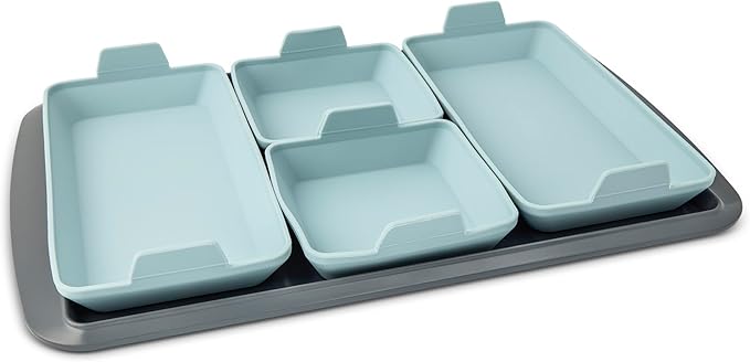 Core Kitcken Baking Pan Dividers and Sheet Pan Set 5-Piece Set - Winter Sky Mouse