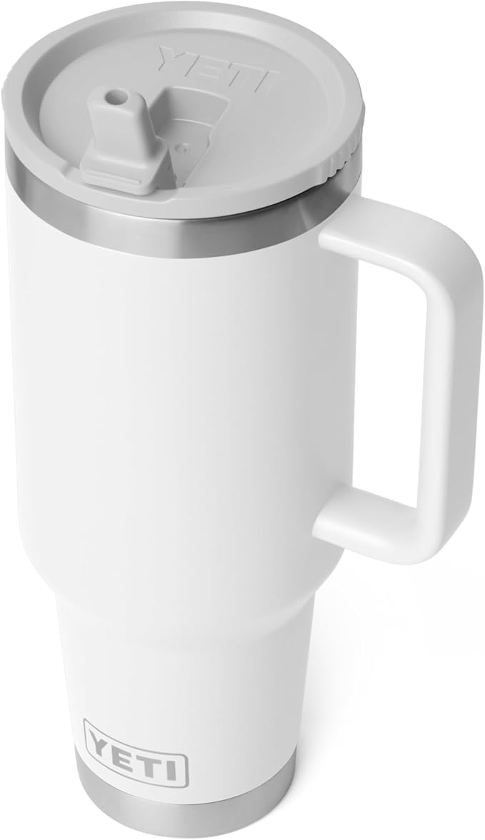 YETI Rambler 40 oz Travel Mug with Flip Straw Lid – Stainless Steel, Vacuum Insulated, Leakproof, Cup Holder Friendly
