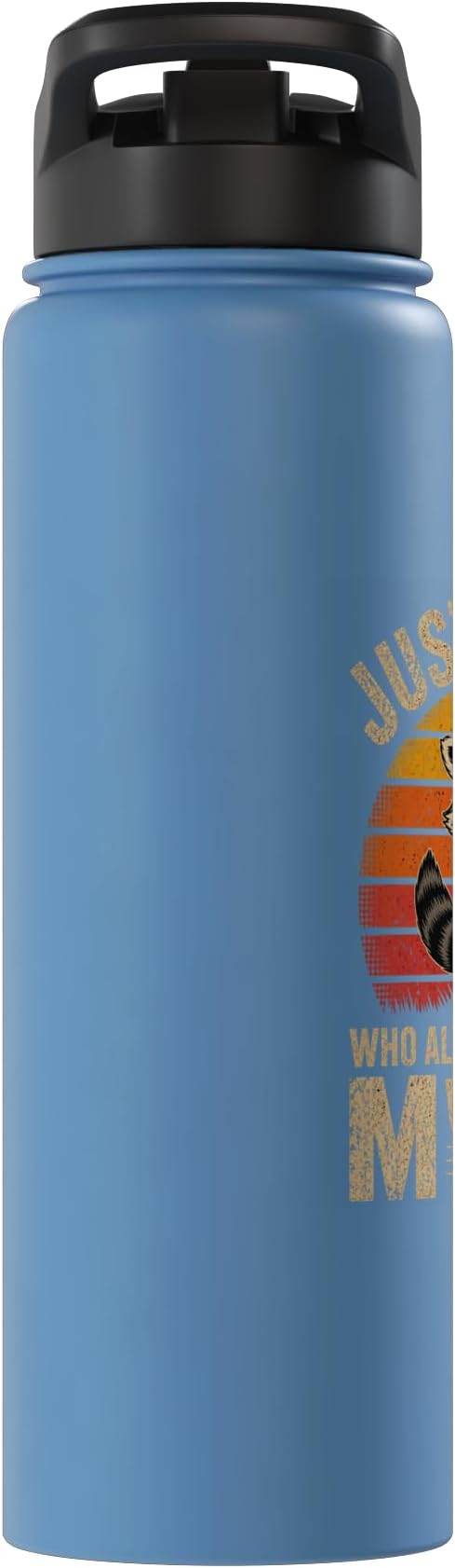 Just A Dad Who Always Came Back With The Milk Raccoon Retro Stainless Steel Insulated Water Bottle