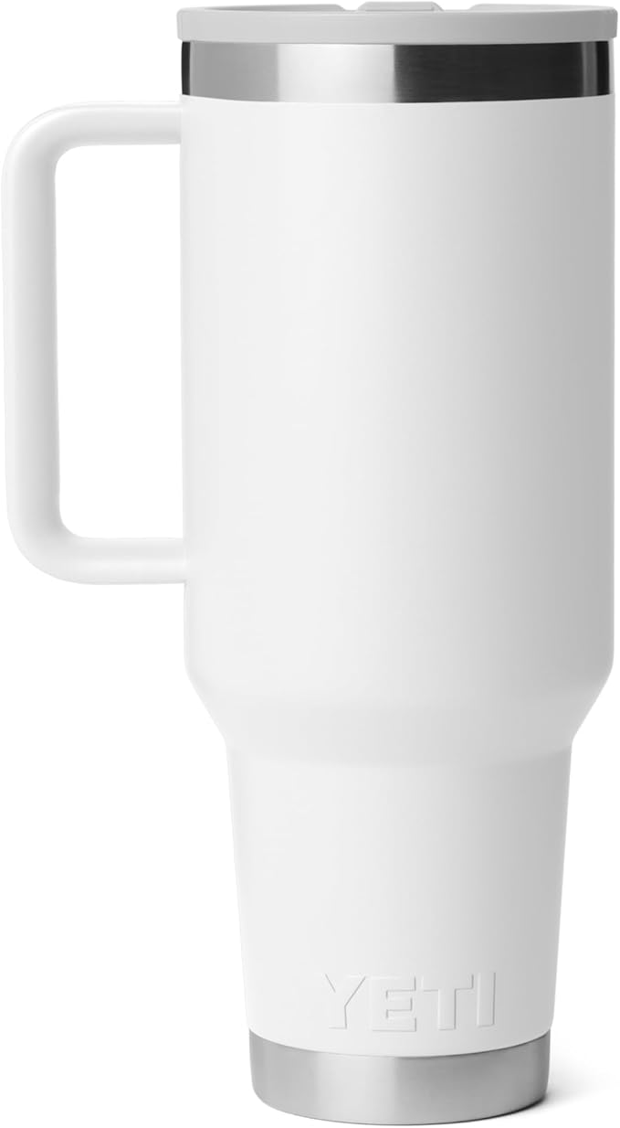 YETI Rambler 40 oz Travel Mug with Flip Straw Lid – Stainless Steel, Vacuum Insulated, Leakproof, Cup Holder Friendly