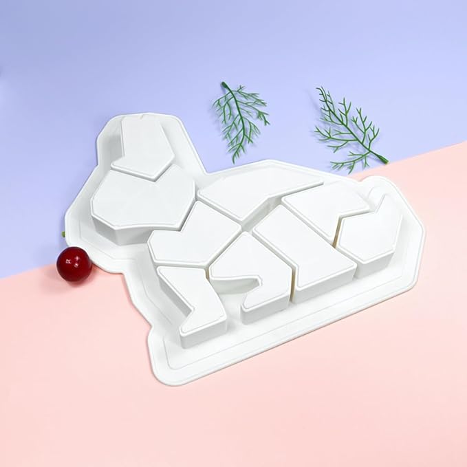 mostsom Honeycomb Molds Silicone Non-Stick Rabbit Cookie Mold Diy Rose Flower Chocolate Mould Used for Jelly, Candy,Biscuits (A_12x11.48x1.2 inch)