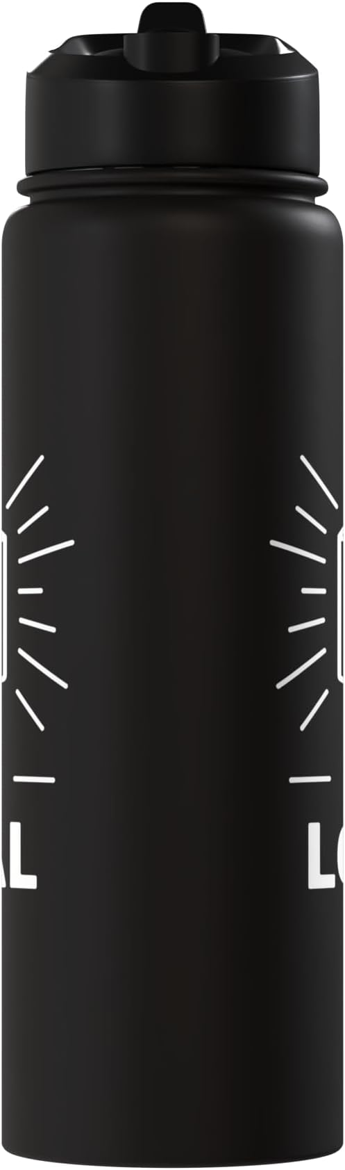 Funny Eat Local Milk Carton Minimalist Saying Stainless Steel Insulated Water Bottle