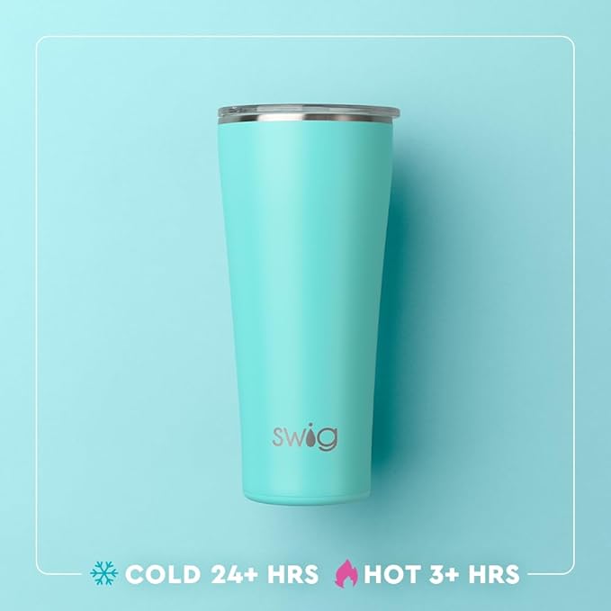 Swig Life 32oz Insulated Tumbler, Travel Coffee Tumbler with Lid, Cup Holder Friendly Travel Coffee Mug, Stainless Steel with Lid (Howdy Yall)