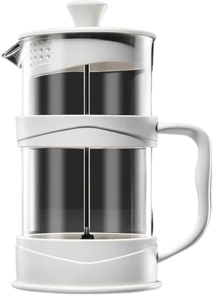 Transparent Glass French Press Pot Heat-resistant Coffee Teapot Filter Cup Hand Punch Cold Brew Pot Household Office Coffee Cups(1pcs1L)