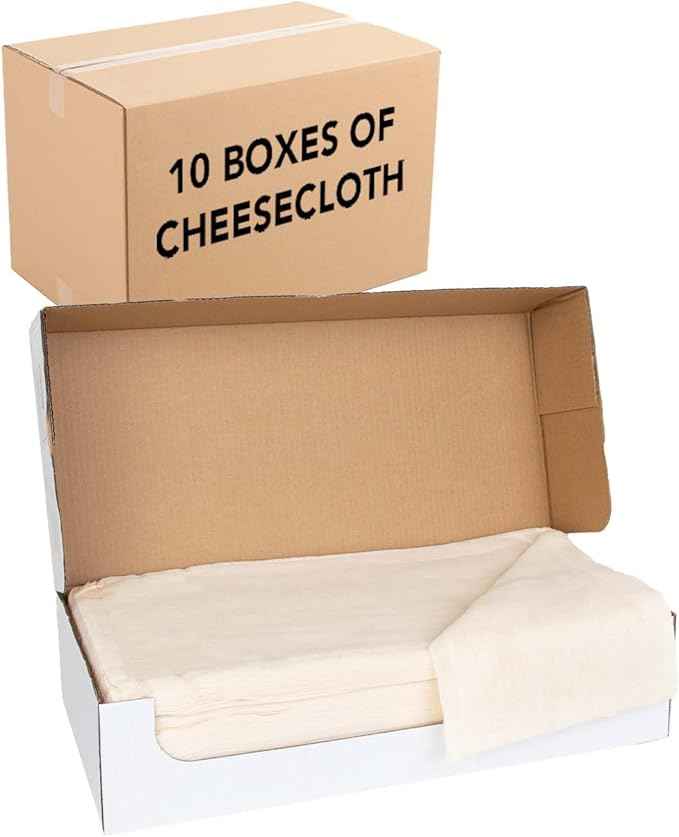 Arkwright Cheese Cloth for Straining - (Case of 10) 100% Natural Cotton Grade 60 [Fine Weave] Unbleached Cheesecloth Table Runner for Wedding, Bridal, and Event Decor, 3 x 180 ft, Neutral