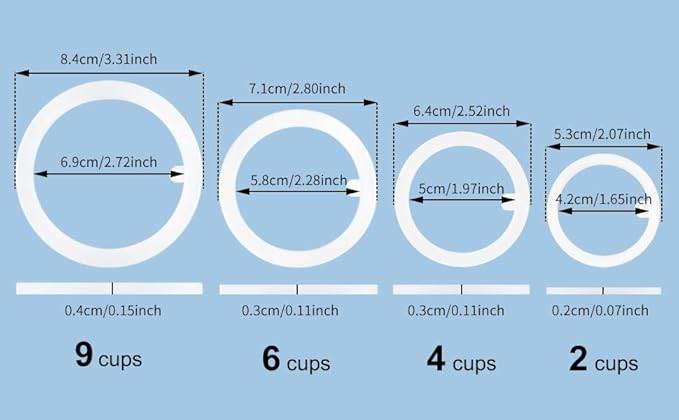 Sivaphe 2 Espresso Cup Stainless Steel Moka Pot Replacement Infuser Parts for Stainless Steel Italian Stovetop Espresso Coffee Maker, 1 Filter and 3 Silicone Gasket Seals