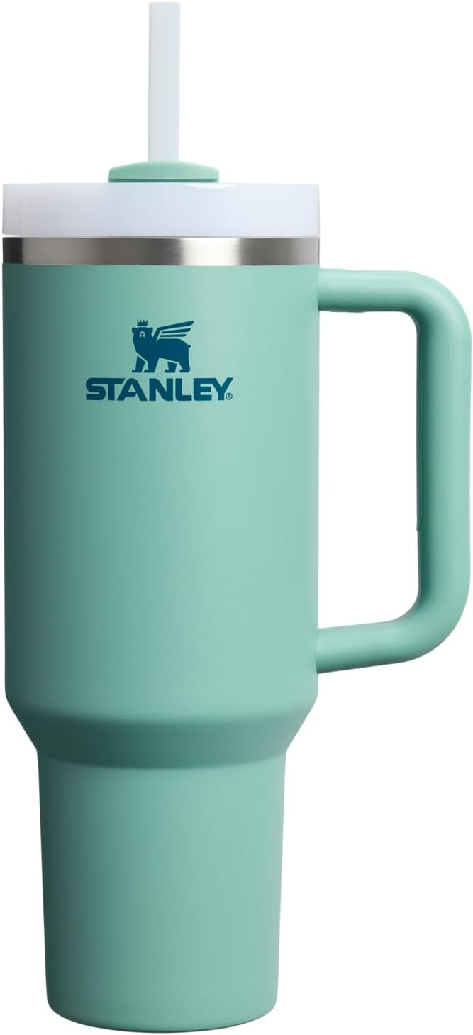 STANLEY Quencher H2.0 Tumbler with Handle and Straw 40 oz | Flowstate 3-Position Lid | Cup Holder Compatible for Travel | Insulated Stainless Steel Cup | BPA-Free | Spring Green