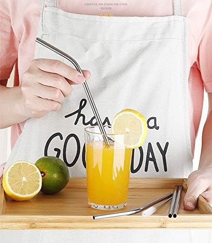 Reusable Metal Straws - 100pcs, 8.5'' & 10.5'' Stainless Steel Straws for 20oz & 30oz Tumblers, Bent & Straight Options