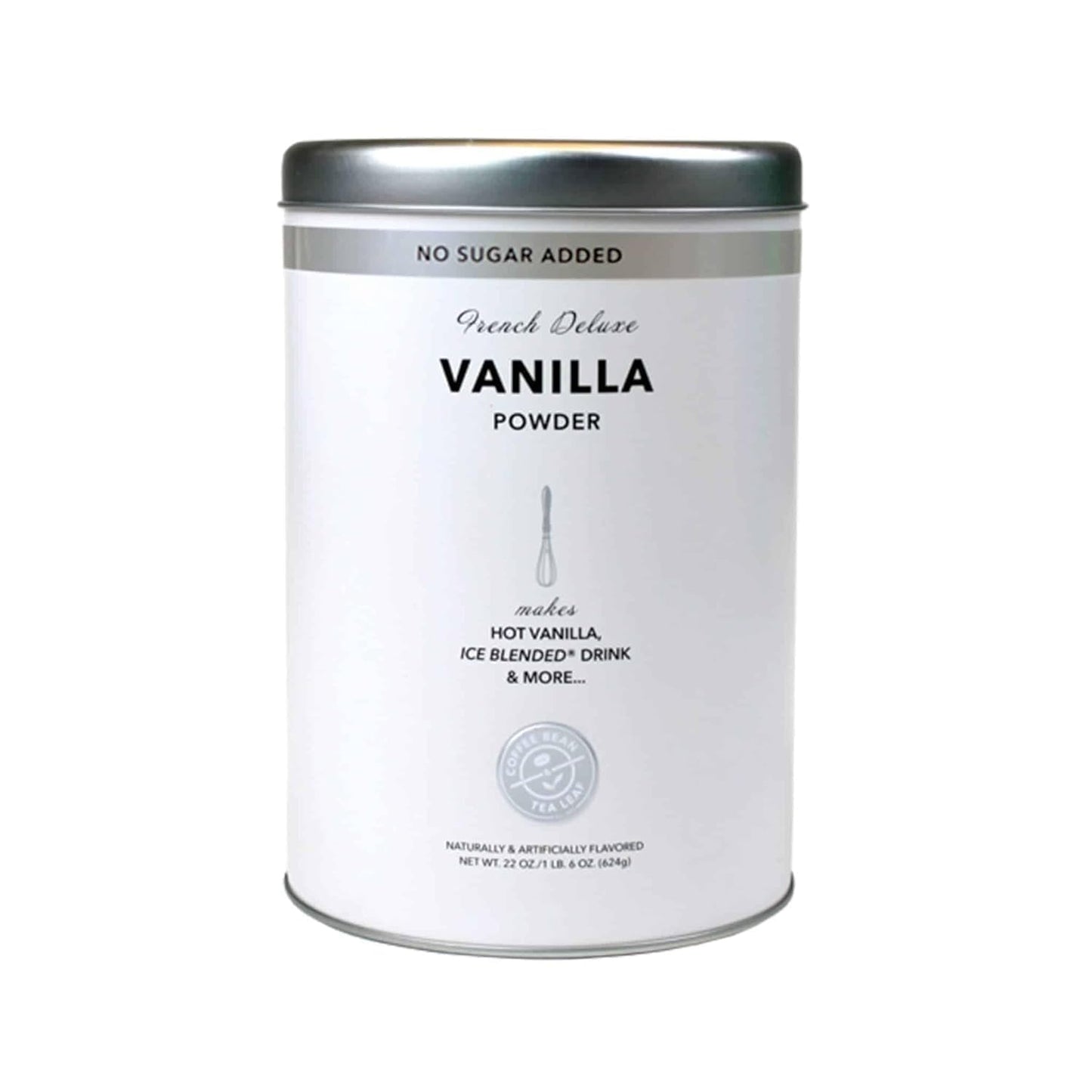 The Coffee Bean & Tea Leaf, Vanilla (No Suger Added) Creamer for Coffee, Lattes, Smoothies, Drinks, Baking, 22oz tin, 2 pack