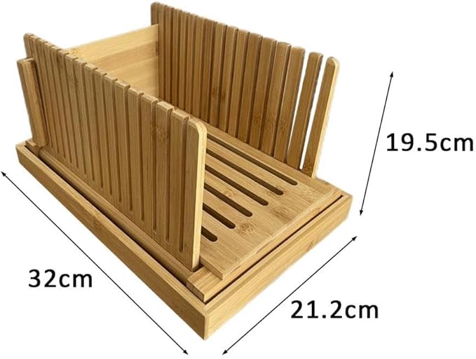 Fenteer Bamboo Bread Slicers Toast Slicers Manual Kitchen Tools Cutting Guide Bread Loaf Slicers Bread Slicers Machine for, Style B