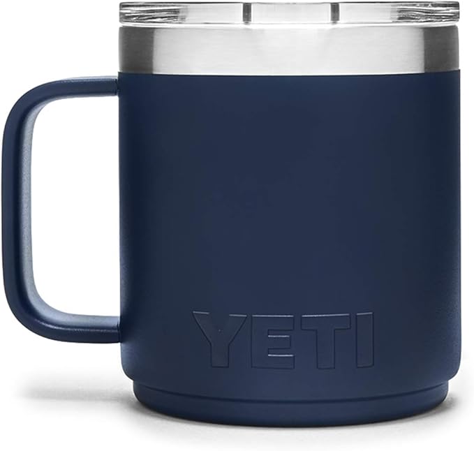YETI Rambler 10 oz Stackable Mug, Vacuum Insulated, Stainless Steel with MagSlider Lid, Navy