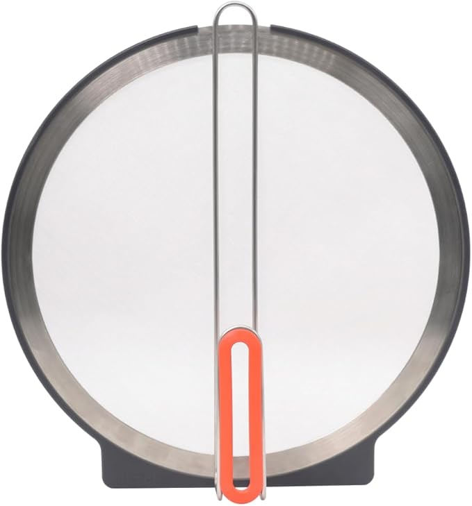 AirHood Self-Standing Splatter Screen – Heavy-Duty Stainless Steel Grease Guard for Frying Pans & Induction Cookers – Heat-Resistant, BPA-Free, Dishwasher Safe, Compact Storage
