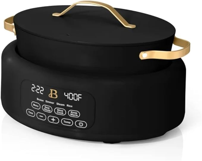 10 in 1 Electric Multi Cooker 6 Quart Nonstick Programmable Kitchen Cooker Black