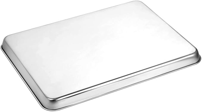 Wildone Baking Sheet Set of 3, Stainless Steel Cookie Sheet Cooking Sheet Pan for Baking & Roasting, 9/12/16 Inch, Non Toxic & Heavy Duty & Easy Clean