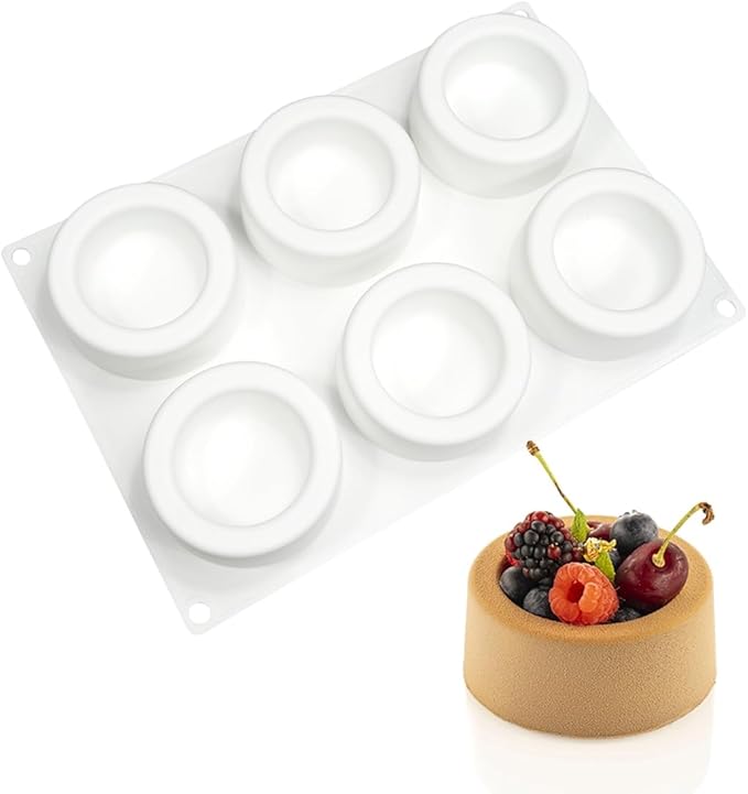 mostsom Silicone Molds Mousse Mold Round Cup Design Silicone Cake Molds Dessert Baking Tools Mousse Mould Kitchen Supplies (I_ Round Cup)