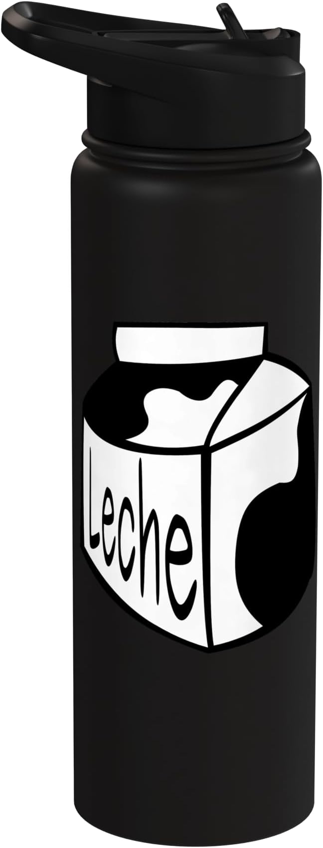 Leche Spanish Milk Carton Dairy Lover Stainless Steel Insulated Water Bottle