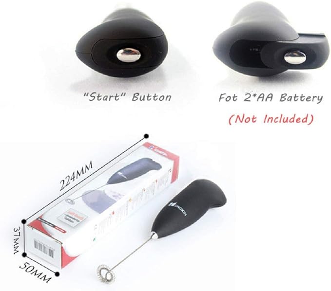 Mayhow Mini Battery Operated Whisk, Handheld Milk Frother, Perfect for Bulletproof coffee, Matcha, Frappe, Hot Chocolate
