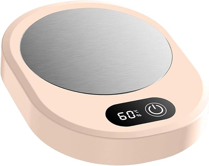 Amagogo Electric Beverage Warmer Plate Portable,Smart Coffee Heater with 4 Temperature Settings for Office Home, Pink