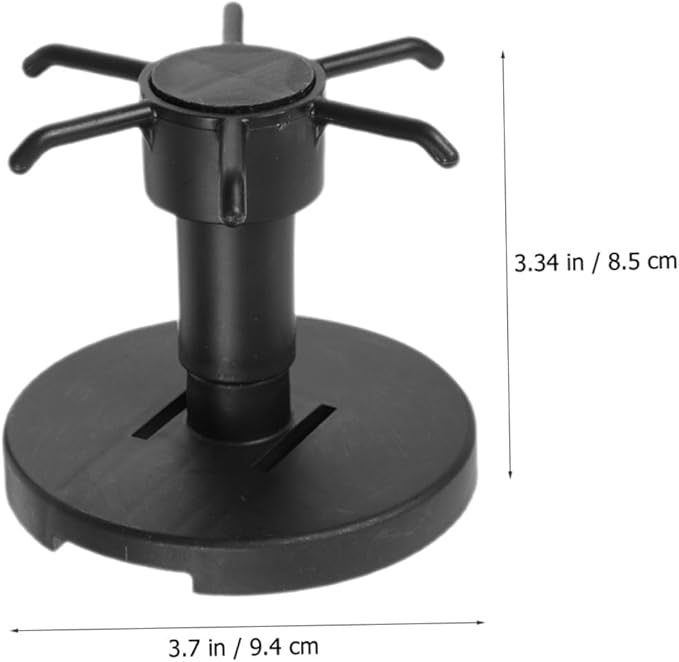 Lurrose 3pcs Rotating Kitchen Utensil Hooks Set, Black Metal Hanging Rack for Spatula Spoon Storage, Under Cabinet Organizer for Kitchen Cooking Tools