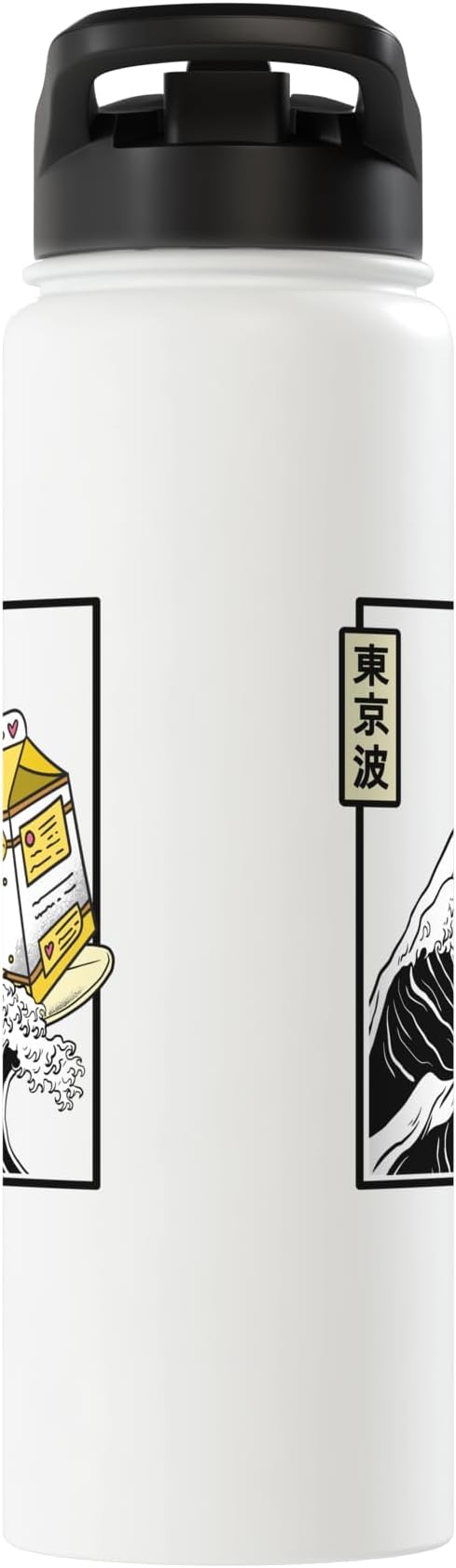 Banana Milk Carton Surfing Kanagawa Wave Kawaii Aesthetic Stainless Steel Insulated Water Bottle