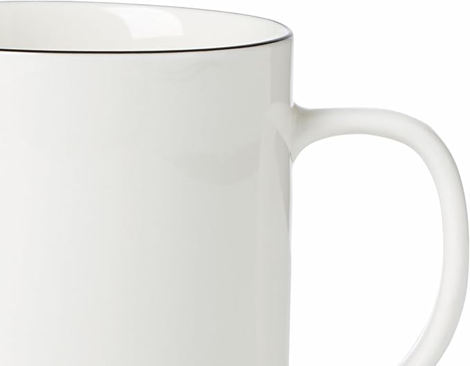 Oneida 896603 24 Seven Black Rim Mugs, Set of 4