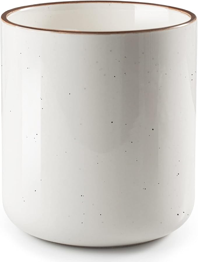 getstar Large Utensil Holder for Kitchen Counter,7.2" Vintage Ceramic Utensils Crocks Utensil Organizer for Spatula Farmhouse Kitchen Decor