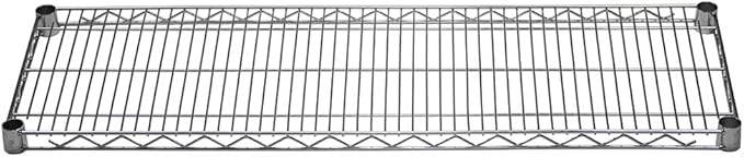 Shelving Inc. 14" d x 42" w Chrome Wire Shelving with 2 Tier Shelves, Weight Capacity 800lbs Per Shelf