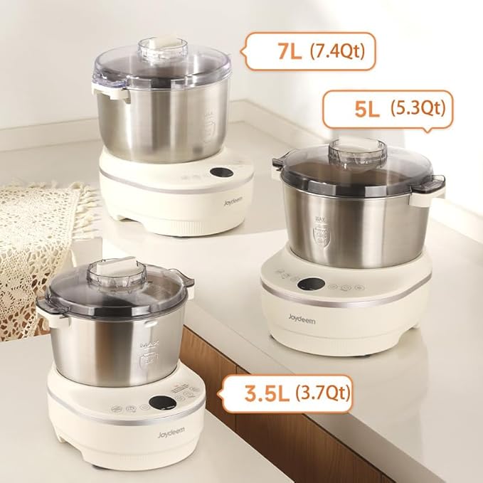 Joydeem Electric Dough Maker with Dual Seasonal Fermentation Function, 3.7Qt Dough Mixer Machine, Perfect for Bread Pizza Roti Dumpling Dough & Sourdough, HMJ-A351