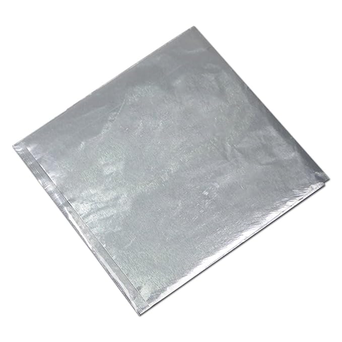 PABCK 500 Pcs 5 Colors Chocolate Candy Wrappers Aluminium Foil Wrapping Papers Square Sweets Lolly Paper Food Tin Foil Wrapper for Candy Packaging Decoration (4.7x4.7 inches)