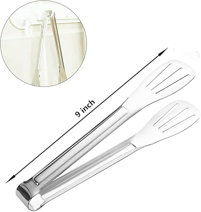 Serving Tongs Kitchen Tongs,Buffet Tongs, Stainless Steel Food Tong Serving Tong,small tongs 6 Pack (9 Inch)