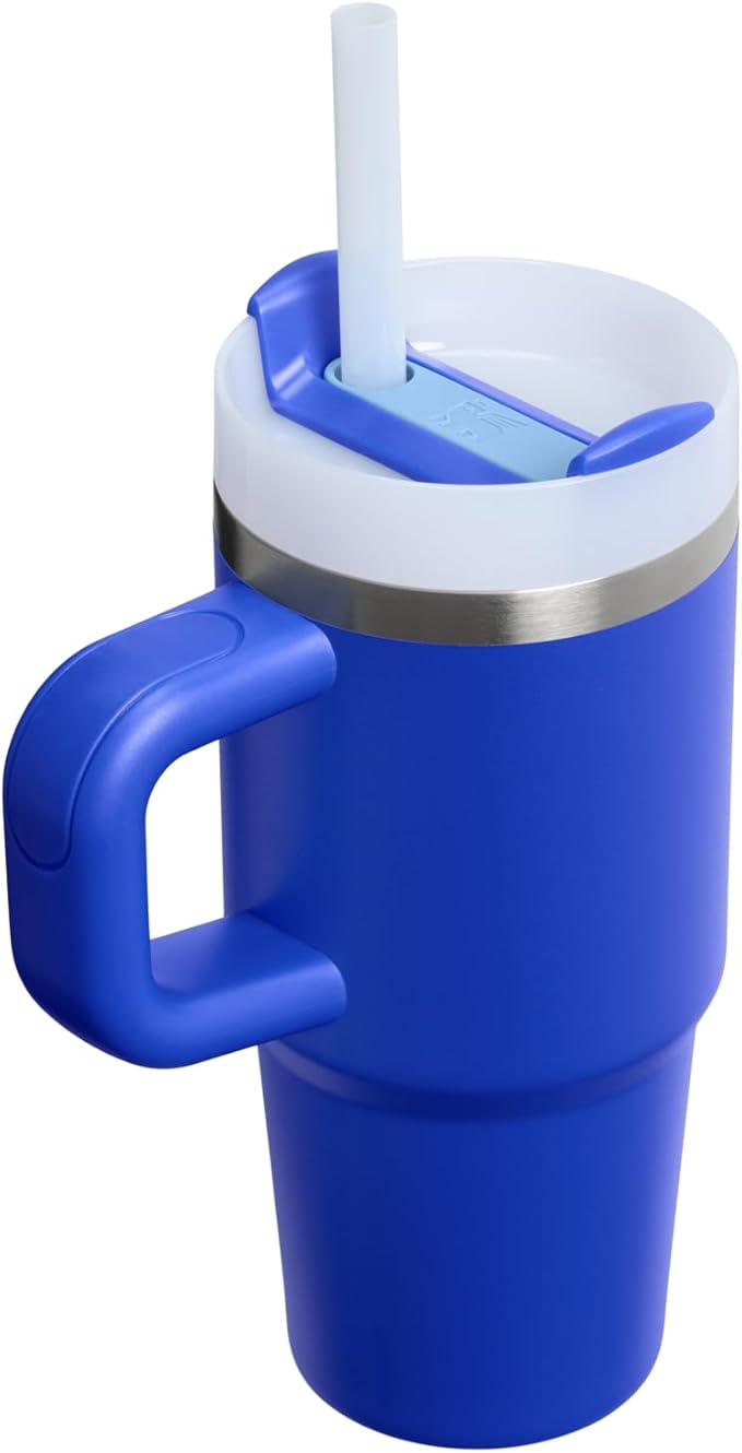 STANLEY Quencher H2.0 Tumbler with Handle and Straw 14 oz | Flowstate 3-Position Lid | Cup Holder Compatible for Travel | Insulated Stainless Steel Cup | BPA-Free | Cobalt