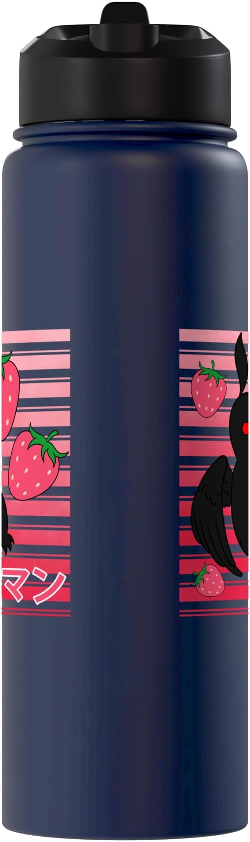 Mothman Kawaii Strawberry Milk Shake Carton Stainless Steel Insulated Water Bottle