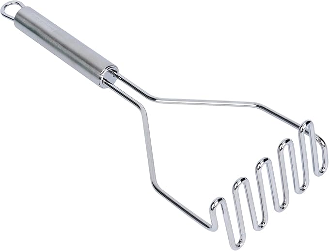 Restaurantware-German Standard Wire Mashers With Ergonomic Handle, 24 Heavy-Duty Potato Mashers - Dishwashable, Durable, Stainless Steel Food Mashing Tool, For Avocado, Beans, Sweet Potatoes, And More