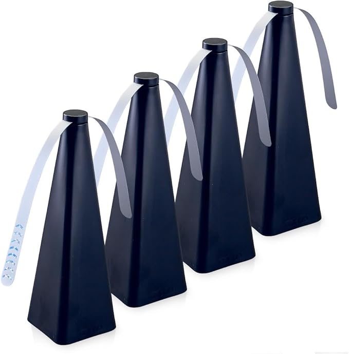 Treva Bug Fan Fly Deterrent with Holographic Blades to Clear Bugs, Mosquitoes, and Flies, Battery Powered Fly Fan 4 Pack