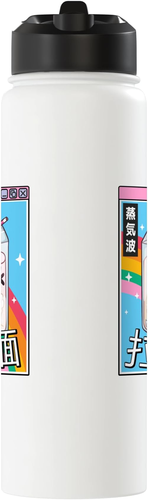 Japan Milk Carton Kawaii Rainbow Vaporwave Aesthetic Anime Stainless Steel Insulated Water Bottle