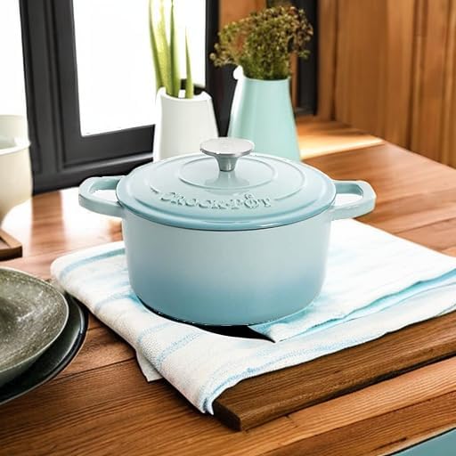 Crock-Pot Artisan Round Enameled Cast Iron Dutch Oven, 3-Quart, Blush Pink